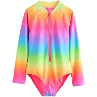 Next Maillot de bain jaune / vert / violet / rose