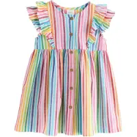 Next Robe bleu clair / orange / rose / blanc