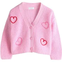 Next Cardigan 'Love Bug' rose / rose clair / rouge sang