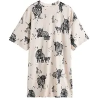 Next Chemise de nuit beige chiné / noir