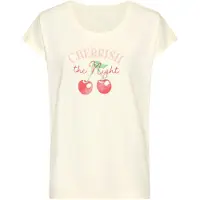 Vivance T-shirt écru / vert / pitaya / rouge clair