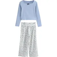 Next Pyjama azur / bleu clair / blanc