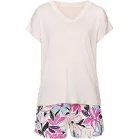 LASCANA Shorty bleu clair / rose / rose pastel / noir
