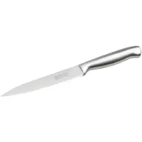 Nirosta 41835 Couteau De Cuisine Dentelé, Couteau À Découper À Dents, Lame De 12cm, Argenté, Acier Inoxydable, 24x2cm