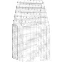vidaXL Cage à lapins Argent 100 x 100 x 210 cm Acier galvanisé