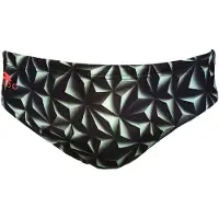 Turbo Mountain Geo Swimming Brief Vert,Noir S Homme