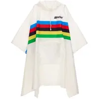 Santini Uci Waterproof Poncho Blanc Homme