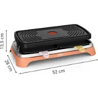 Tefal Appareil de cuisson pour 8 personnes, usage intérieur et extérieur, avec pannes XL et accessoires, Appareil à raclette, Noir