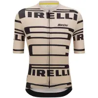 Santini Pirelli Short Sleeve Jersey Beige 3XL