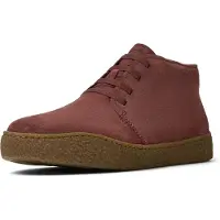 Camper pour homme. K300467-014 Bottines en cuir bordeaux Peu Terreno (43), Plat, Lacets, Casuel