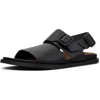 Camper pour homme. K101092-001 Sandales en cuir Lluc noir (44), Plat, Boucle, Casuel