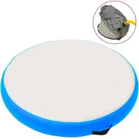 vidaXL Tapis de gymnastique gonflable avec pompe 100x100x20 cm PVC bleu