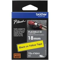 Brother TZe-FX641 - (18 mm) - Noir sur jaune - Ruban