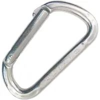 Kong Italy D Shape Straight Snap Hook Argenté 100 mm