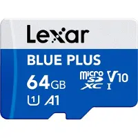 Lexar Carte microSDXC Blue Plus UHS-I 64Go V10 100MB/s avec adaptateur carte SD