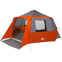 vidaXL Tente cabine 12 personnes Gris et orange 500 x 500 x 294 cm