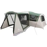 vidaXL Tente familiale pour 20 personnes Vert et blanc 745 x 700 x 217 cm