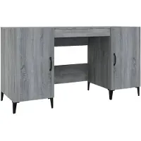 vidaXL Bureau Gris Sonoma 140x50x75 cm Bois composite