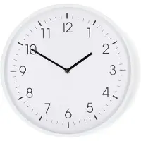 Nedis Horloge murale silencieuse, 300 mm, plastique blanc
