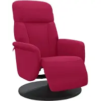 vidaXL Fauteuil relax avec repose-pieds vin rouge velours