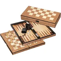 Philos Jeu de dames d'échecs-backgammon, case 40mm