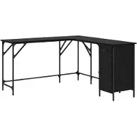 vidaXL Bureau Chêne noir 141 x 141 x 75 cm Bois d'ingénierie