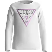GUESS T-Shirt rose foncé / noir / blanc cassé