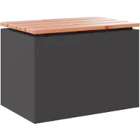 vidaXL Banc de jardin noir 60 x 40 x 43 cm