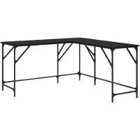 vidaXL Bureau noir imitation bois chêne, fabriqué en panneaux de particules