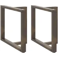 vidaXL Pieds de table de salle à manger en T 2 pcs. Acier naturel 90x35x(72-73) cm Acier