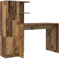 vidaXL Bureau en bois de récupération, 133,5 x 50 x 124 cm, lot de 2.