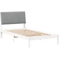 vidaXL Cadre de lit avec tête de lit Blanc 100 x 200 cm Pin massif