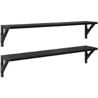 vidaXL Étagères Murales 2 pcs Chêne noir 80 x 15 x 15,5 cm