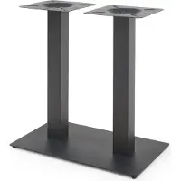 En.casa Piètement de table 'Vadejord' acier 70 x 40 x 73 cm noir