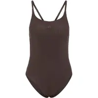 Adidas Iconisea Ribbed Padded Thin Straps Swimsuit Noir 40 Femme