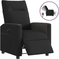 vidaXL Fauteuil relax électrique noir tissu