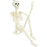 vidaXL Squelette d'Halloween 2 pcs Blanc 85 cm PVC
