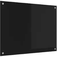 vidaXL Dos de cuisine noir 80 x 60 cm Verre trempé