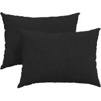 vidaXL Coussins de canapé 2 pcs Noir 70 x 50 cm tissu