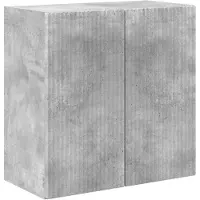 vidaXL Meuble mural pour télévision, 59,5 x 31 x 60 cm, béton gris, panneau de particules