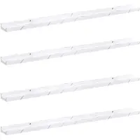 vidaXL Étagères Murales avec étagère 4 pcs Marbre blanc 100 x 9 x 3 cm