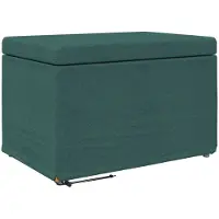 vidaXL Tabouret vert foncé 61 x 41 x 40 cm Tissu et bois pressé