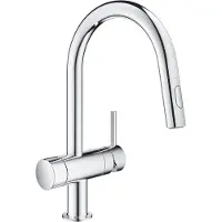 GROHE minta - keukenkraan met uittrekbare handdouche en stopkraan, chroom