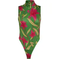 Adidas Body de sport 'x Farm Rio' kaki / vert clair / rose foncé