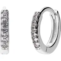 Lucardi Boucles d'oreilles 'Modernes Basic' argent