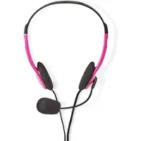 Nedis Casque PC | OEUR | Stéréo | 2x 3,5 mm | Microphone pliable | Rose