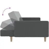 vidaXL Canapé-lit à 2 places gris clair tissu