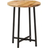 vidaXL Table basse 35x35x45 cm bois massif mangue et fer