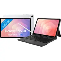 Samsung Galaxy Tab S11 11 Pouces 256 Go Wifi Argent + BlueBuilt Étui Clavier AZERTY