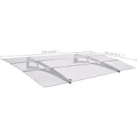 vidaXL Auvent de porte argenté et transparent 150x90 cm PET